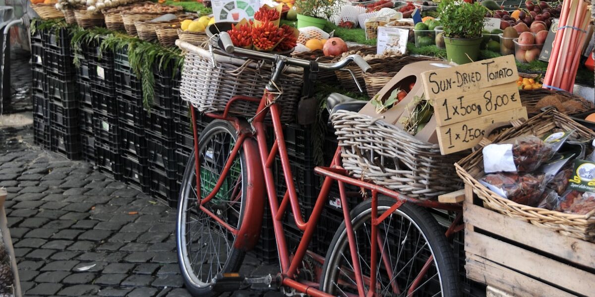 Fresh fruits and vegetables for cyclists